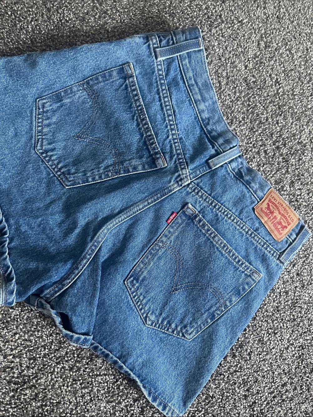 Levi's Classic Blue Denim High-Waist Shorts